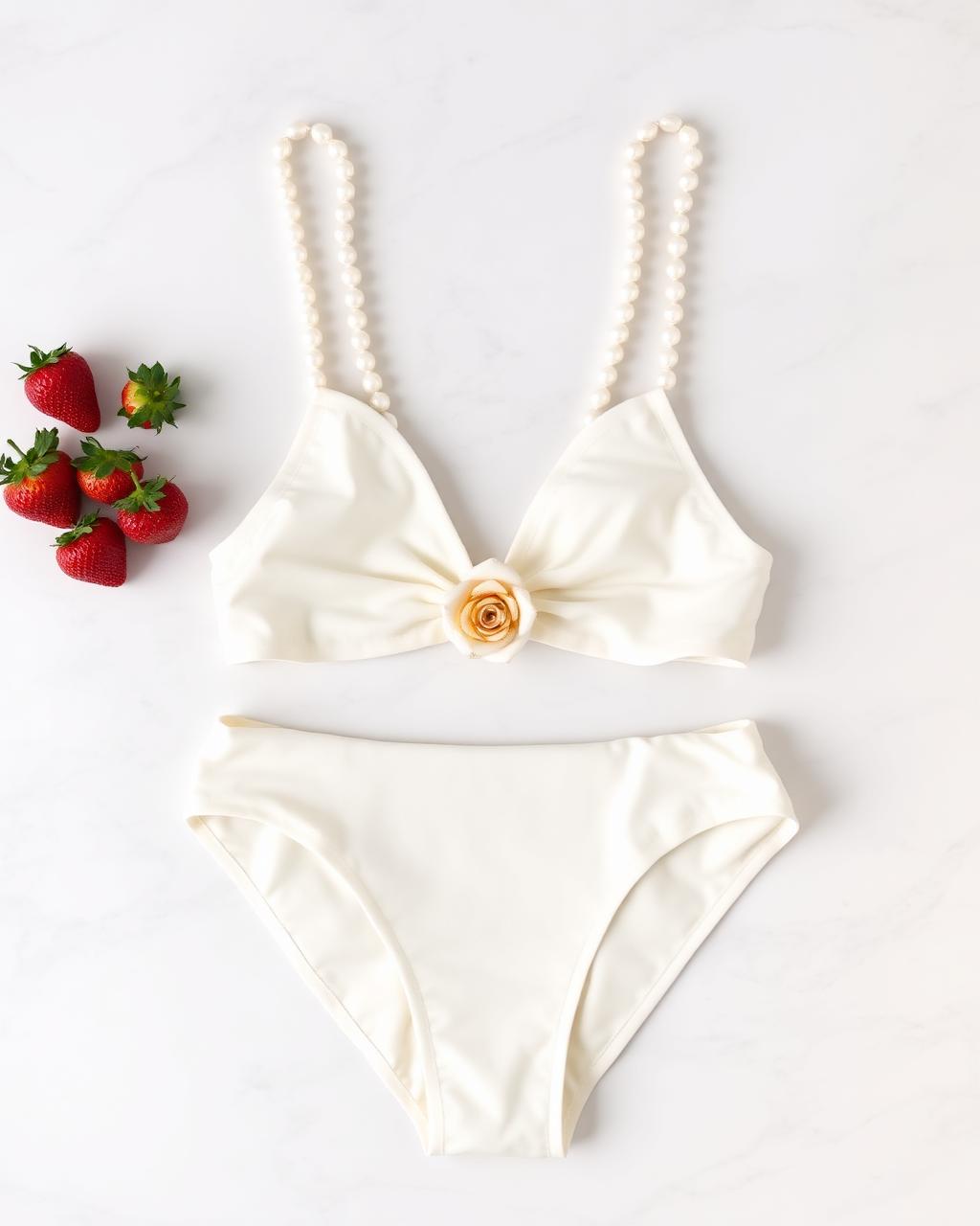 Vestido de Baño Crema Perlas